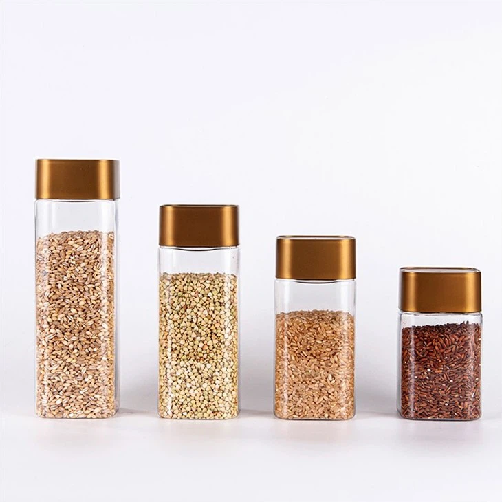 Plastic square jars with lids 500ml Pricelist